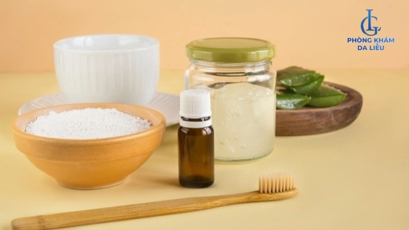 Baking soda trị mụn lưng kết hợn nha đam