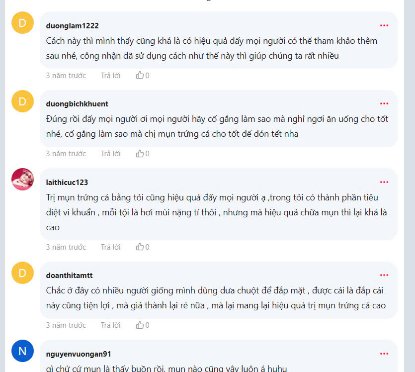 Review cách trị mụn trứng cá tại nhà