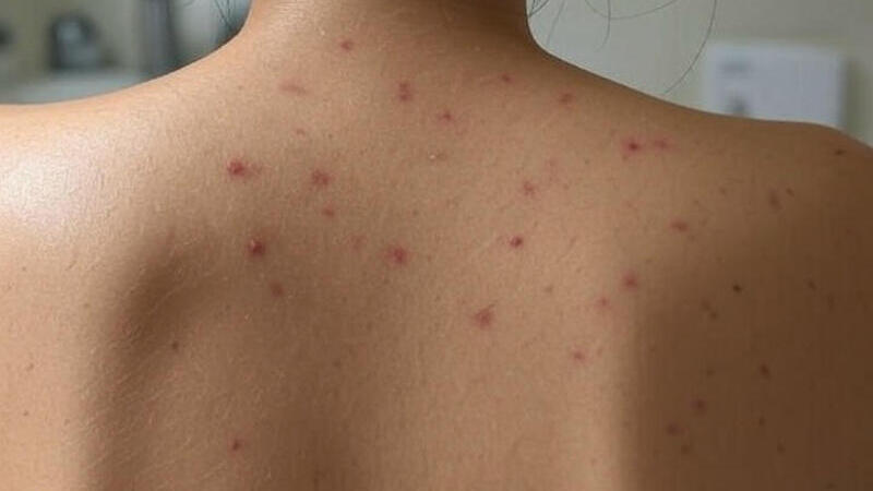 Viêm nang lông lưng nặng