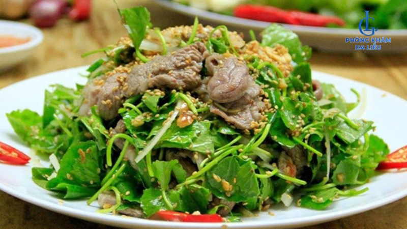 Salad rau má và thịt bò