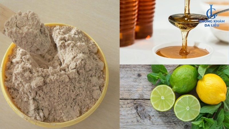 Mặt nạ cám gạo, mật ong, chanh