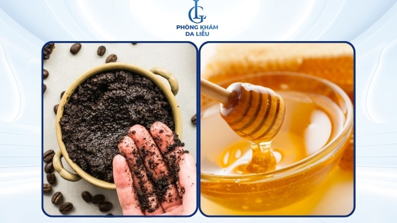 Bã cafe nguyên chất + mật ong