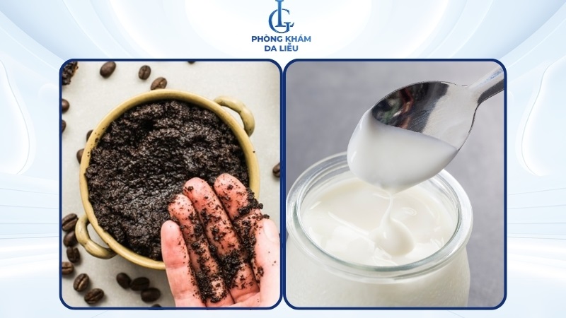 Bã cafe + sữa chua không đường