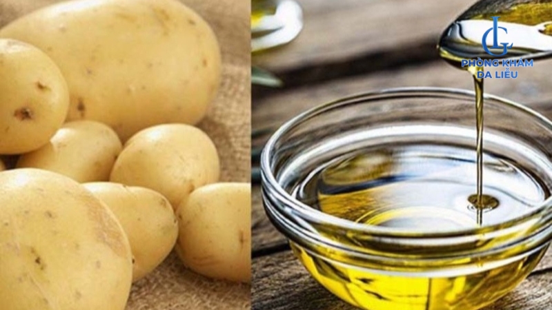 Khoai tây và dầu oliu
