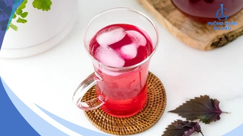 Uống nước lá tía tô thanh lọc cơ thể