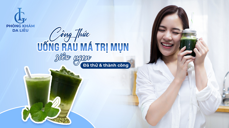 Cách uống rau má trị mụn