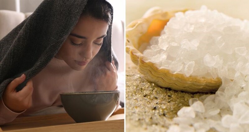 Xông mặt bằng muối biển